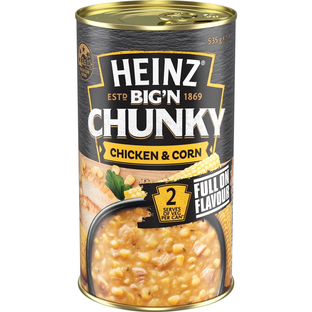 Heinz Big n Chunky Chicken & Corn Soup Tinned Ready Meals 535g