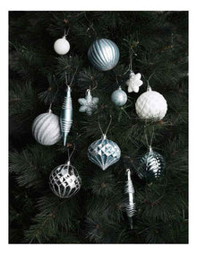 Luxe Christmas 50pk Shatterproof Ornaments 6cm in Mint/Blue