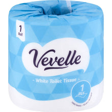 Vevelle White Toilet Tissue Paper 1 Ply 1000 Sheets Each