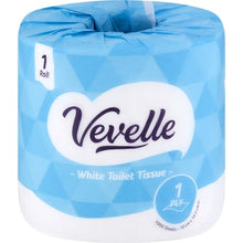 Vevelle White 1 Ply Toilet Tissue each