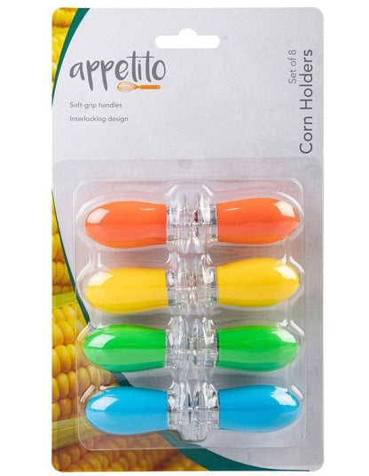 Soft Grip Corn Holders Set of 8 in Multi