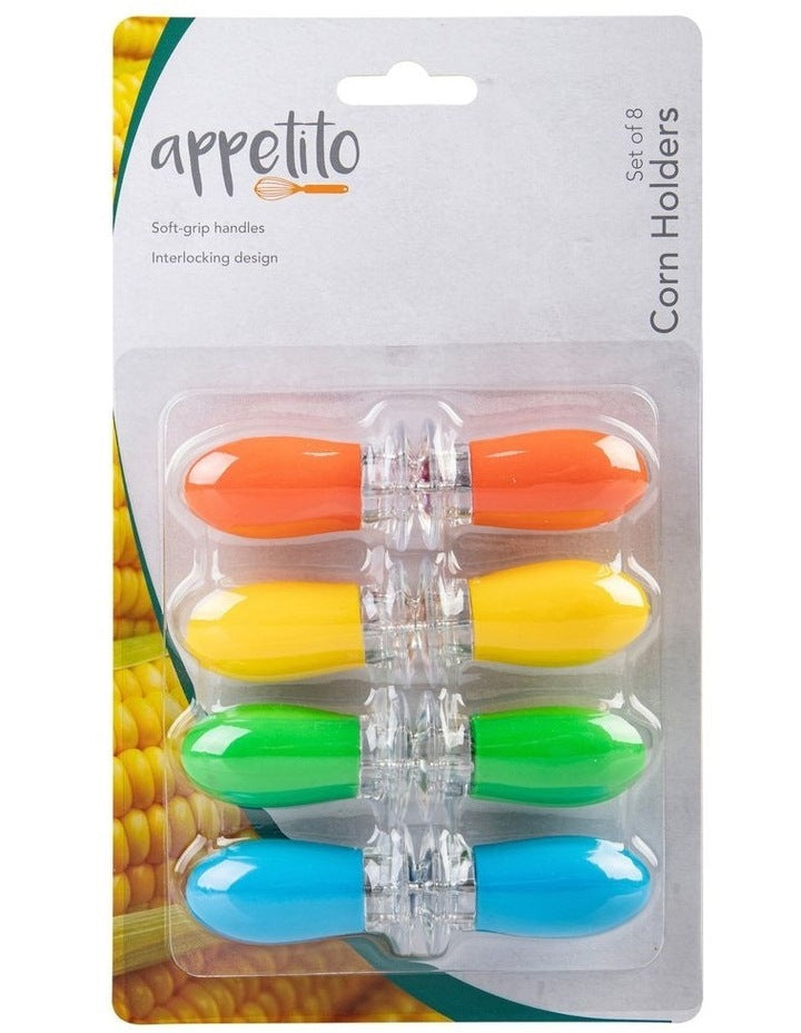 Soft Grip Corn Holders Set of 8 in Multi