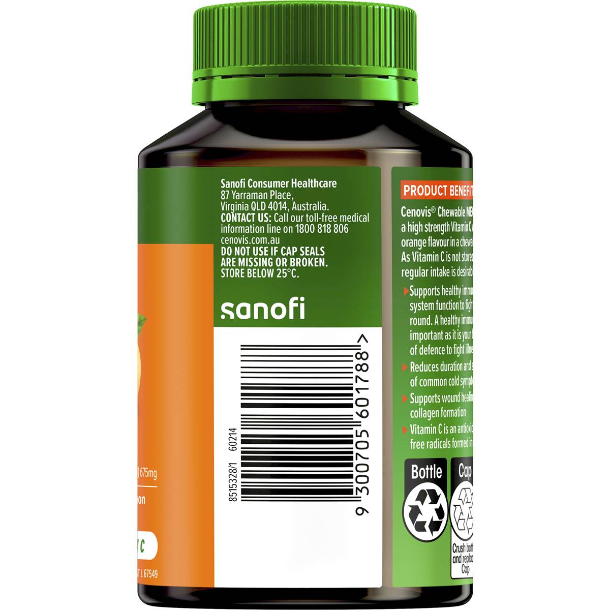 Cenovis Mega Vitamin c 1000mg Chewable Tablets For Immune Support 60 Pack