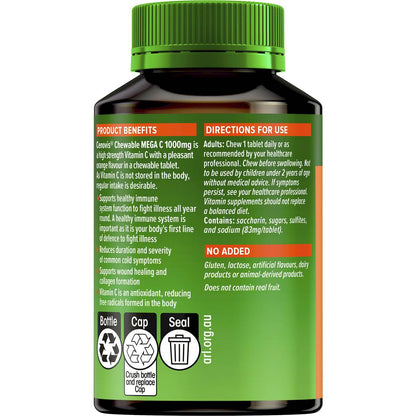 Cenovis Mega Vitamin c 1000mg Chewable Tablets For Immune Support 60 Pack