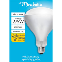 Mirabella Edison Screw 275w Dimmable Infrared Heat Lamp Each