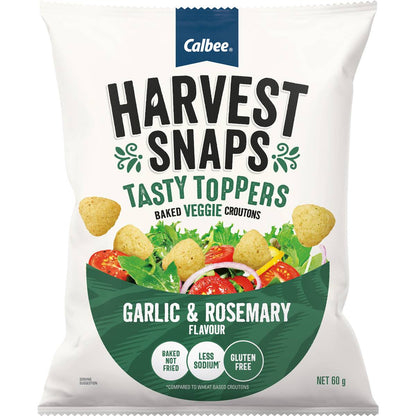 Calbee Harvest Snaps Tasty Toppers Garlic & Rosemary Flavour 60g