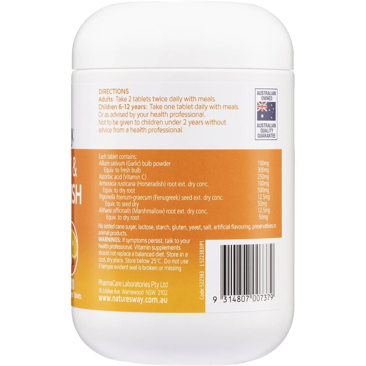 Nature's Way Immunity Defense Garlic & Horseradish Immune Support 200 Pack