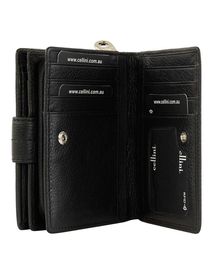 Tuscany Medium Book Wallet in Black