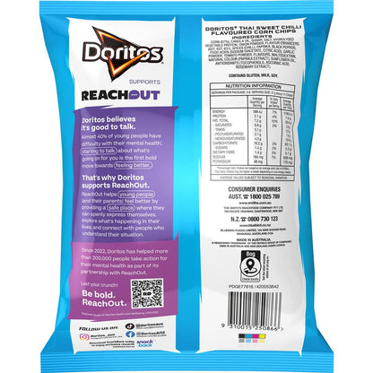 Doritos Corn Chips Share Pack Thai Sweet Chili 150g