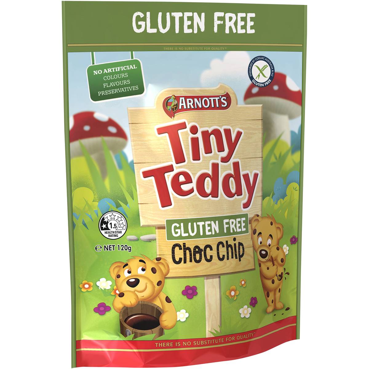 Arnotts Gluten Free Tiny Teddy Choc Chip Biscuits 120g