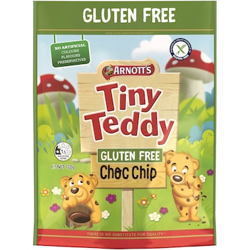 Arnott's Gluten Free Tiny Teddy Choc Chip Biscuits 120g