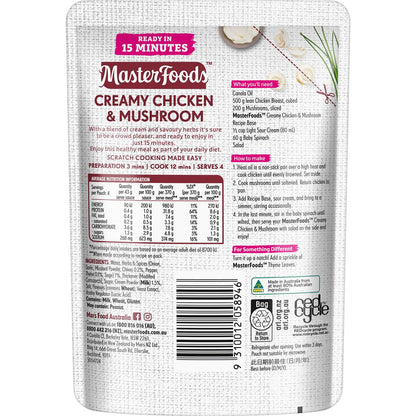 MasterFoods Creamy Chicken & Mushroom Recipe Base 175g