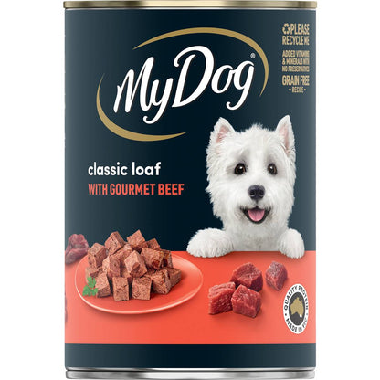 My Dog Adult Wet Dog Food Classic Loaf with Gourmet Beef Can 400g