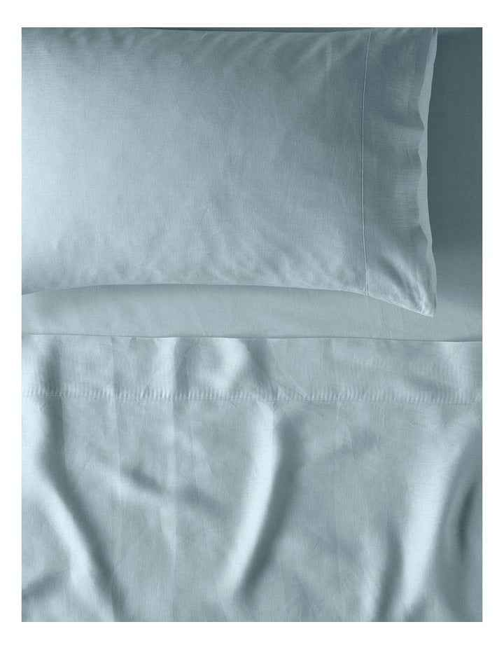 Sandy Cape Washed Belgian Linen Sheet Set in Sky Blue