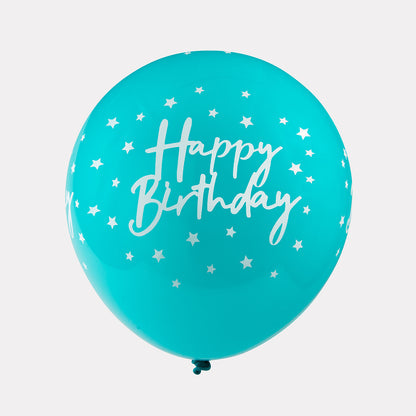 12 Pack Multi Colour Happy Birthday Balloons