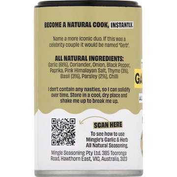 Mingle Garlic & Herb All Natural Seasoning 50g
