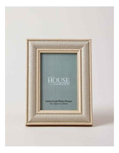 Linen Look Wrapped Photo Frame 10x15cm