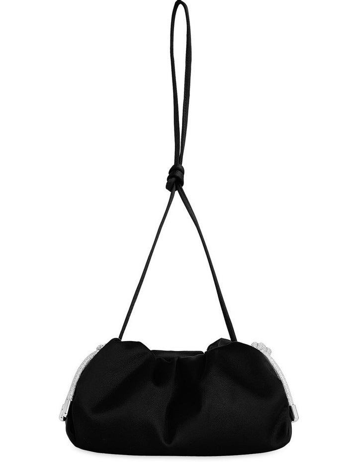 Tied Up Clutch in Black