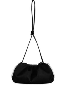 Tied Up Clutch in Black