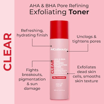 MCoBeauty AHA & BHA Pore Refining Exfoliating Toner 125mL