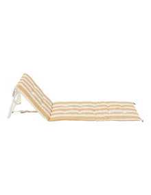 Reclining Beach Chair Mango Bay Golden in Mustard Stripe