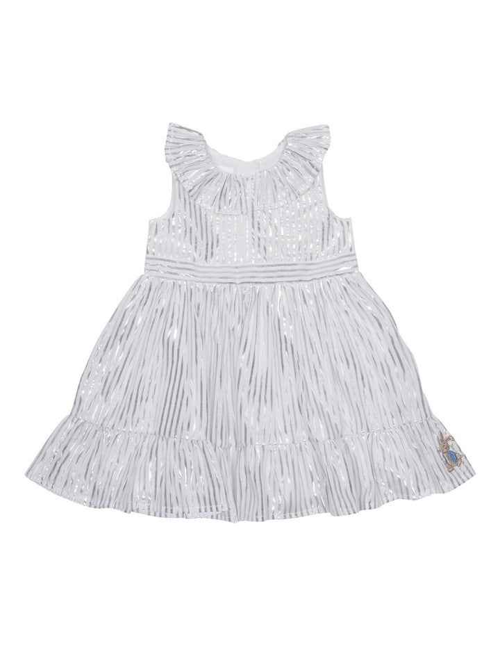 Christmas Stripe Dress in White