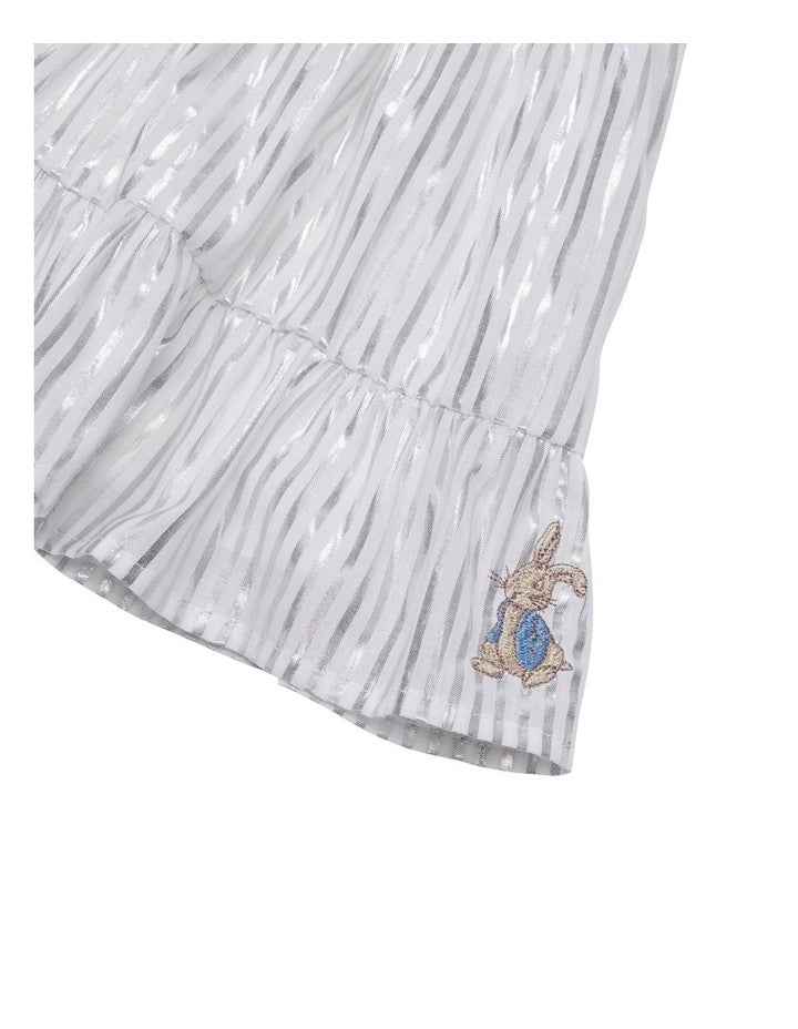 Christmas Stripe Dress in White