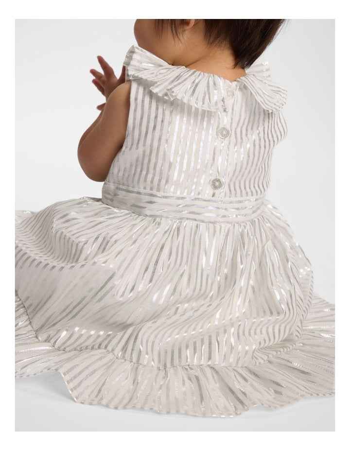 Christmas Stripe Dress in White