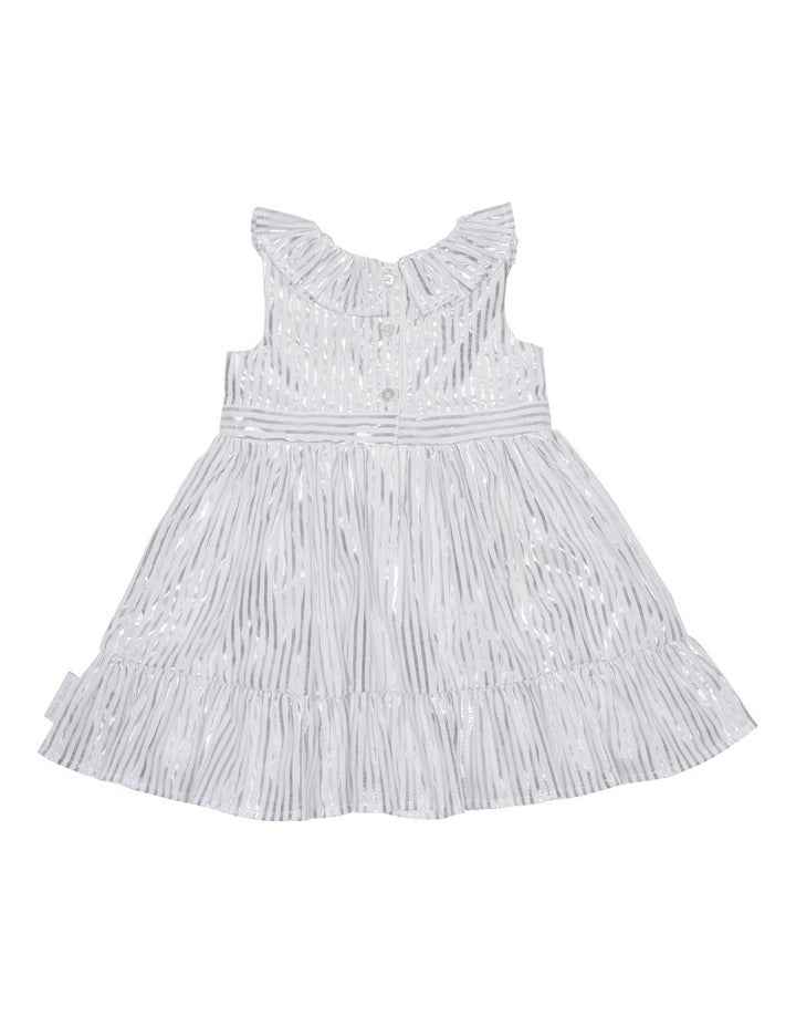 Christmas Stripe Dress in White