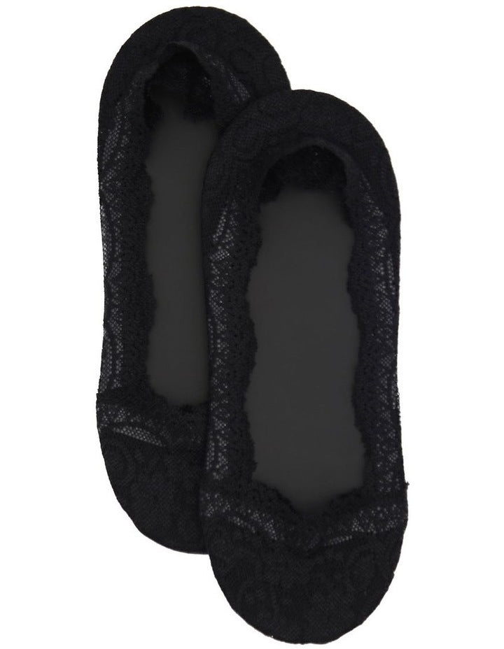 Lace Footlet in Black