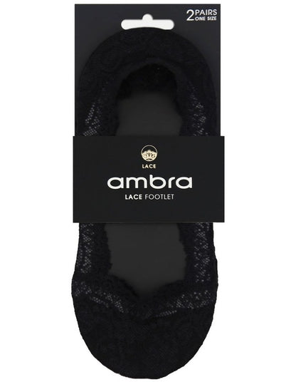 Lace Footlet in Black