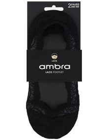 Lace Footlet in Black