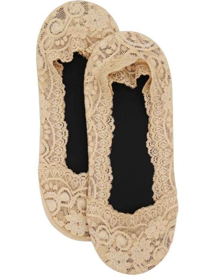 Lace Footlet in Natural