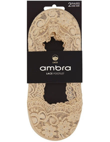 Lace Footlet in Natural