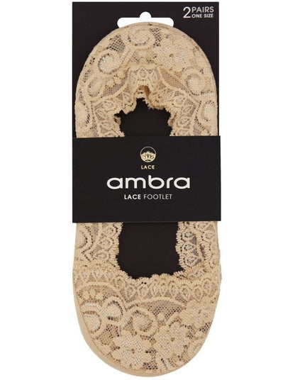 Lace Footlet in Natural