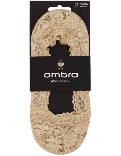 Lace Footlet in Natural