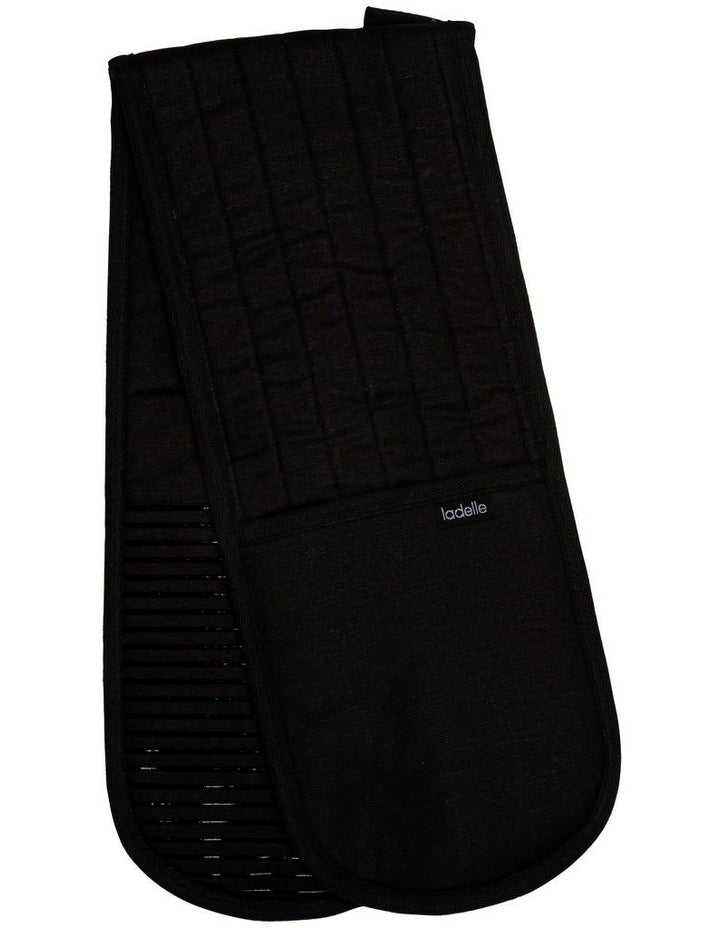 Lennox Black Double Oven Mitt in Black