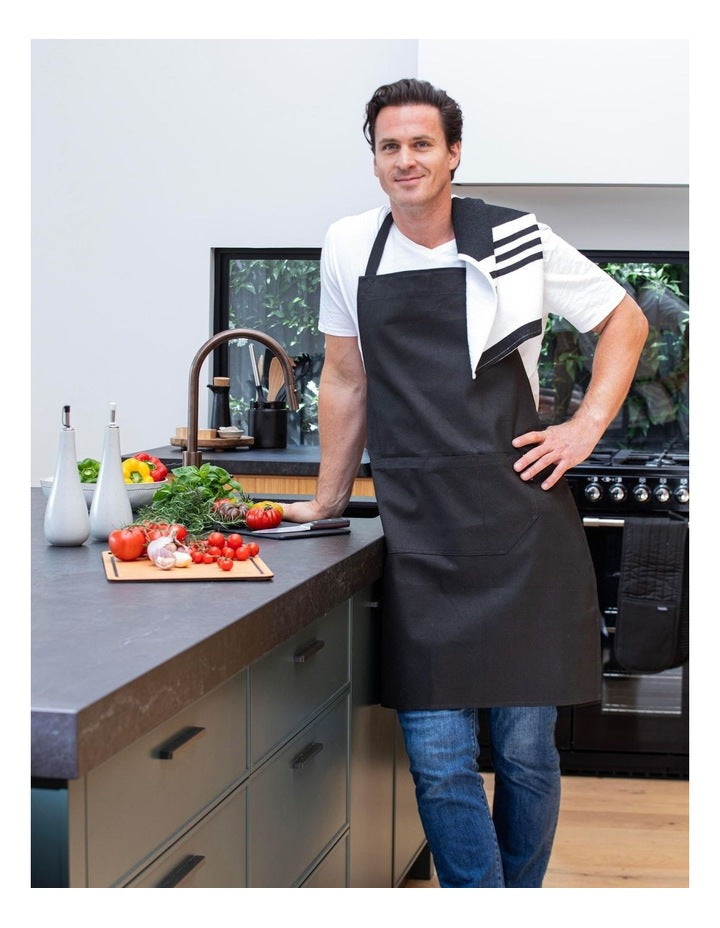 Lennox Black Double Oven Mitt in Black