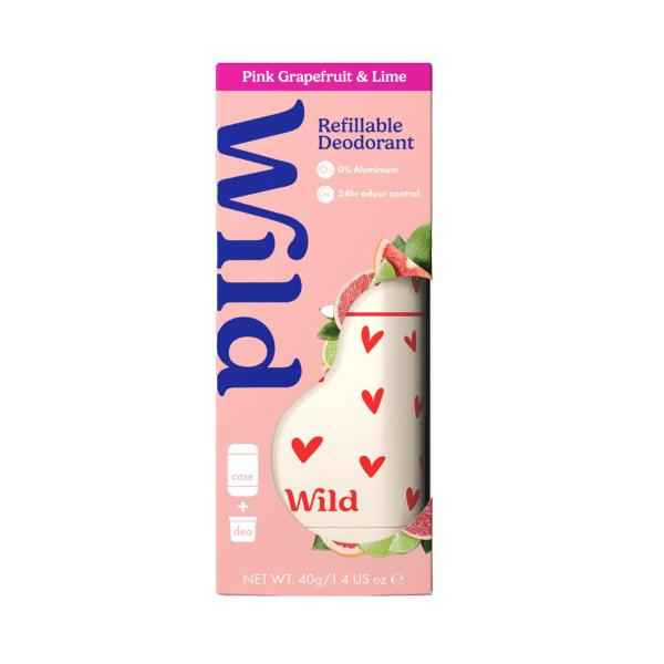 WILD DEODORANT STICK HEART CASE WITH GRAPEFRUIT & LIME 40G