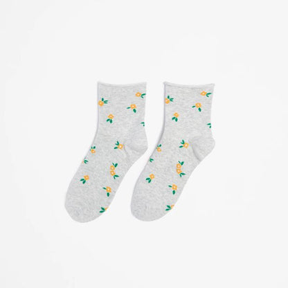 Roll Hem Quarter Crew Socks