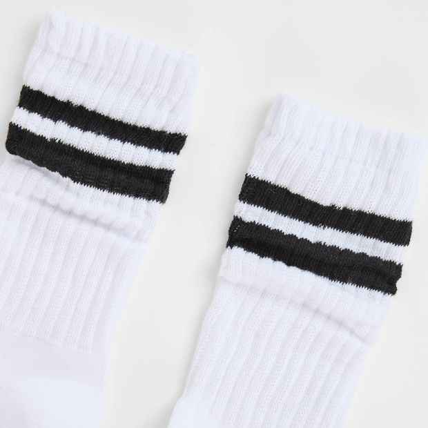 Australian Cotton Blend Slouch Sports Stripe Crew Socks