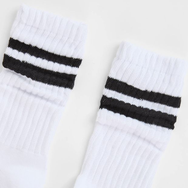 Australian Cotton Blend Slouch Sports Stripe Crew Socks