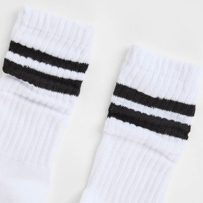 Australian Cotton Blend Slouch Sports Stripe Crew Socks
