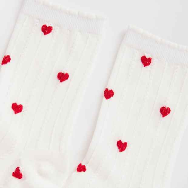 Australian Cotton Blend Pointelle Crew Socks