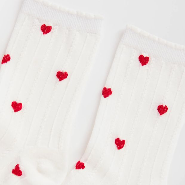 Australian Cotton Blend Pointelle Crew Socks