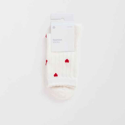 Australian Cotton Blend Pointelle Crew Socks