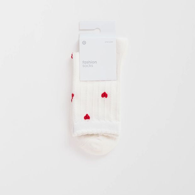 Australian Cotton Blend Pointelle Crew Socks