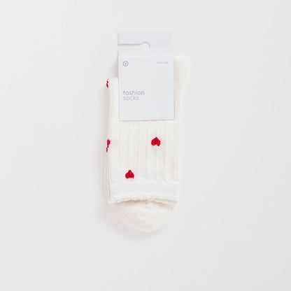 Australian Cotton Blend Pointelle Crew Socks