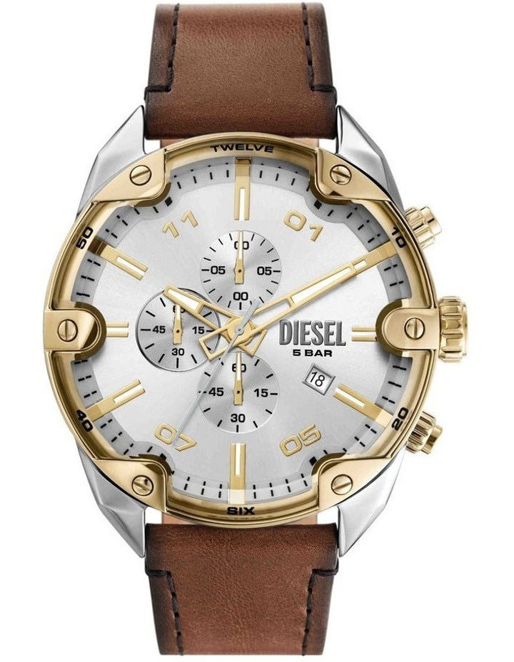 Spiked Chronograph Watch DZ4665 in Brown