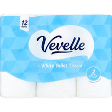 Vevelle 2 Ply White Toilet Tissue 12 Pack
